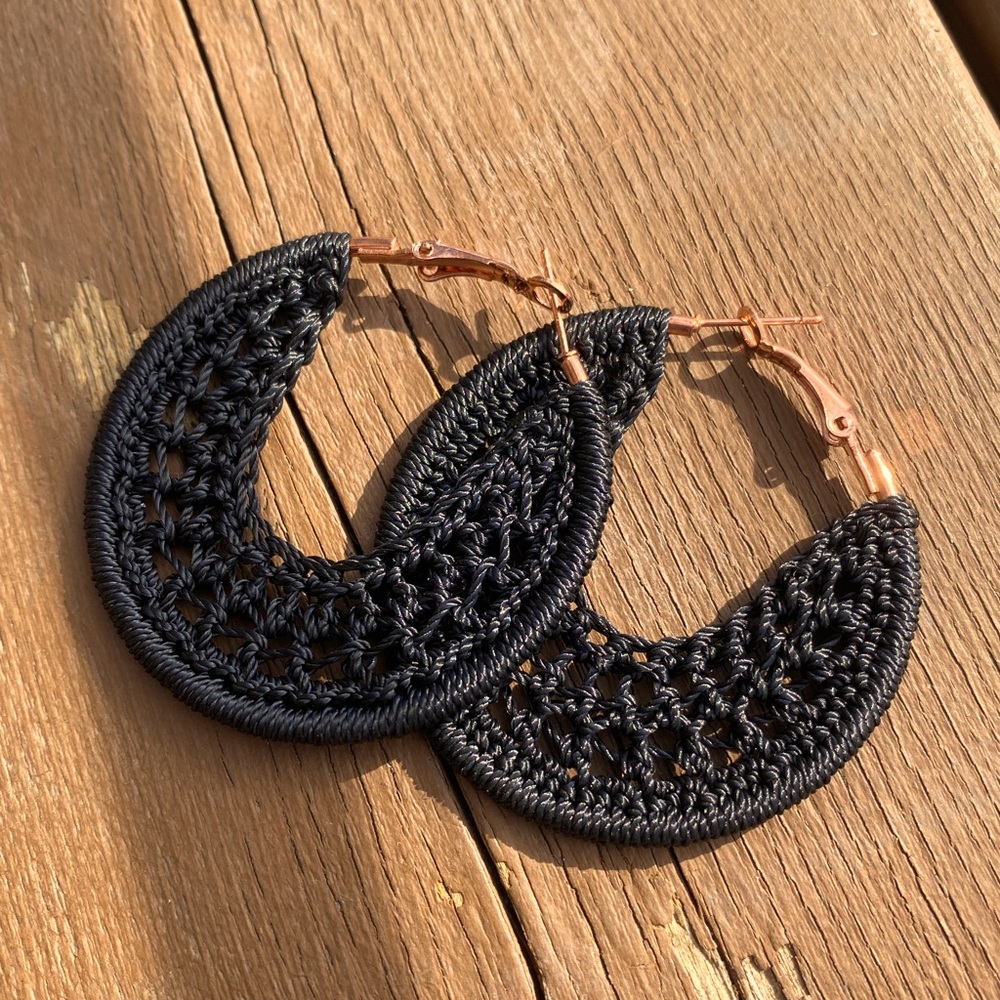 woven boutique hoop earrings